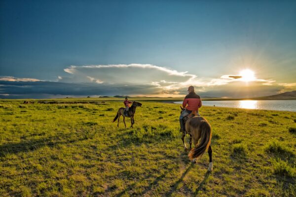 nomadic children, sunset, horse-2389829.jpg