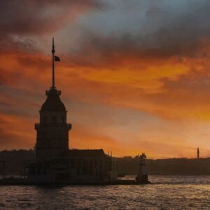 maiden's tower, sunset, sky-7058791.jpg