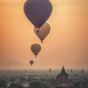 hot air balloons, bagan, sunset-1807521.jpg