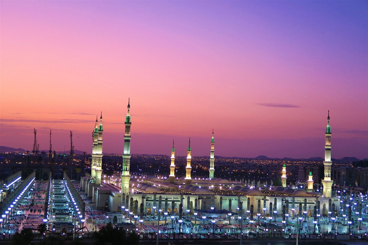 mosque, masjid al nabawi, sunrise-4525144.jpg